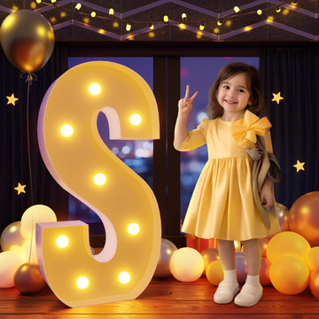 Imprsv 3Ft Marquee Light Up Letters S, Large Light Up Letters, Big Marquee Letters For Party Decorations Baby Shower Anniversary