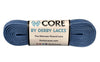 Derby Laces CORE Narrow 6mm Waxed Lace for Figure Skates, Roller Skates, Boots, and Regular Shoes (Denim Blue, 96 Inch / 244 cm)