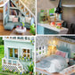 DIY Miniature Wooden Dollhouse Furniture Kit Mini Handmade Doll House with LED 1:24 Scale Creative Woodcrafts Toys for mature-themed Friend Lover Birthday Gift (Homely House)