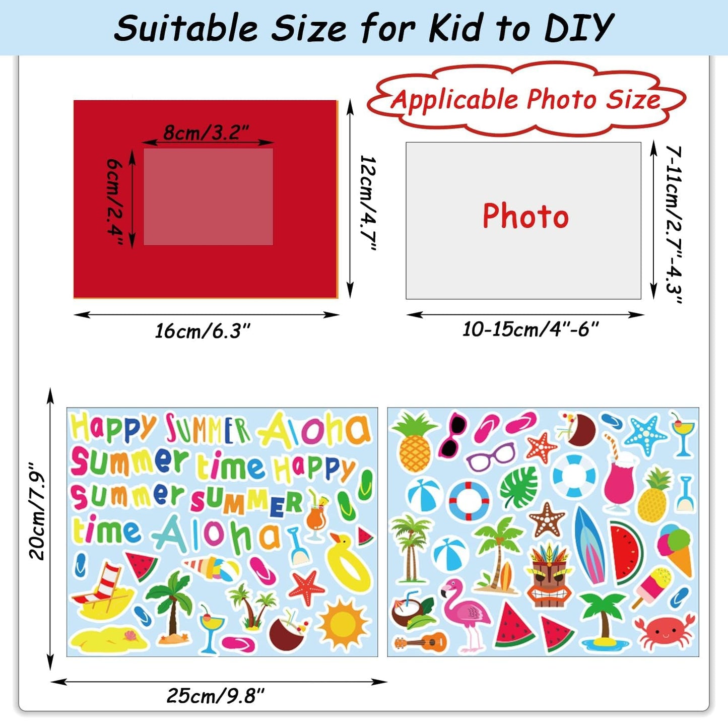 Chiazllta 30 Pack Summer Crafts Kit For Kids End Of School Year Picture Frames Beach Diy Art Crafts Classroom Summer Activities