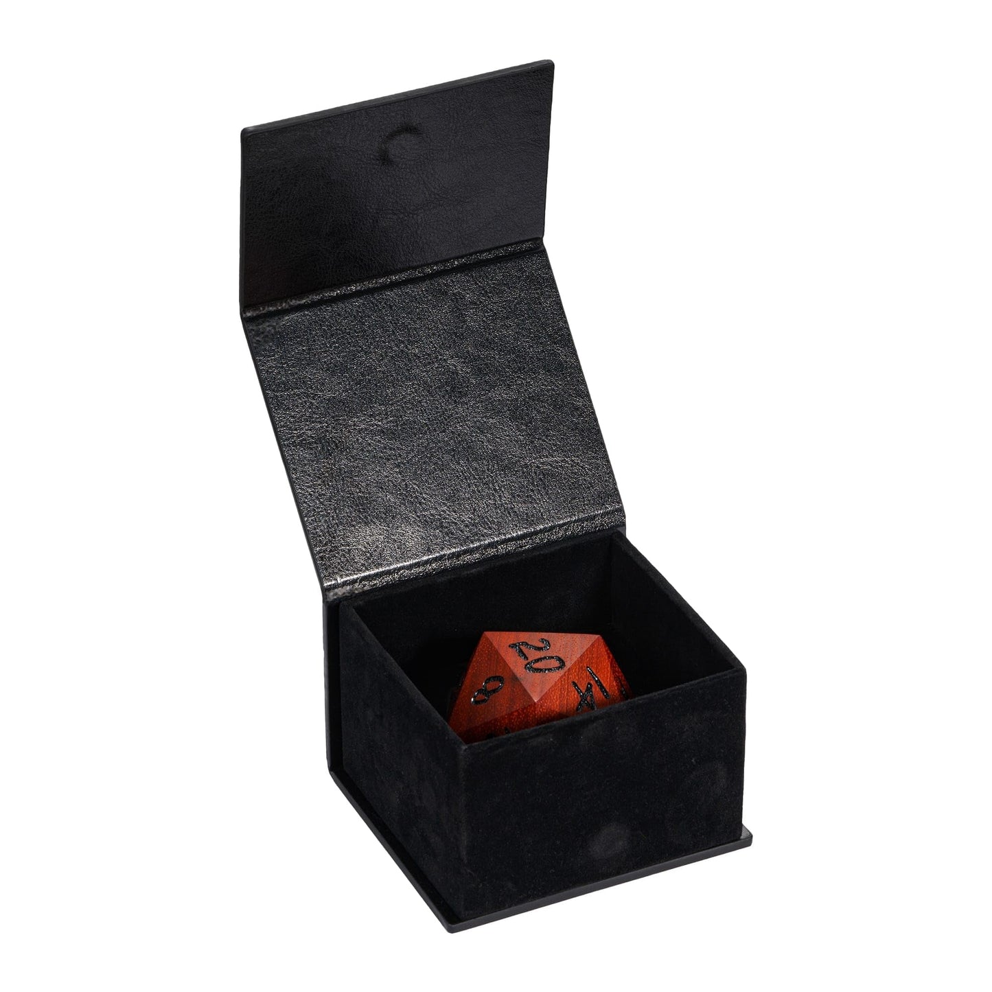 Hddais 50Mm Wood D20 Dnd Dice Red Pear Wood Dice 20 Sided Dice With Gift Case For D&D Dungeons And Dragons Role Playing Games