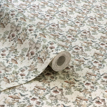 Iland Originality Dollhouse Wallpaper 39 * 15.7 Inch, Dollhouse Accessories On 1:12 Scale Or 1:6 Scale (Forest Whisper)
