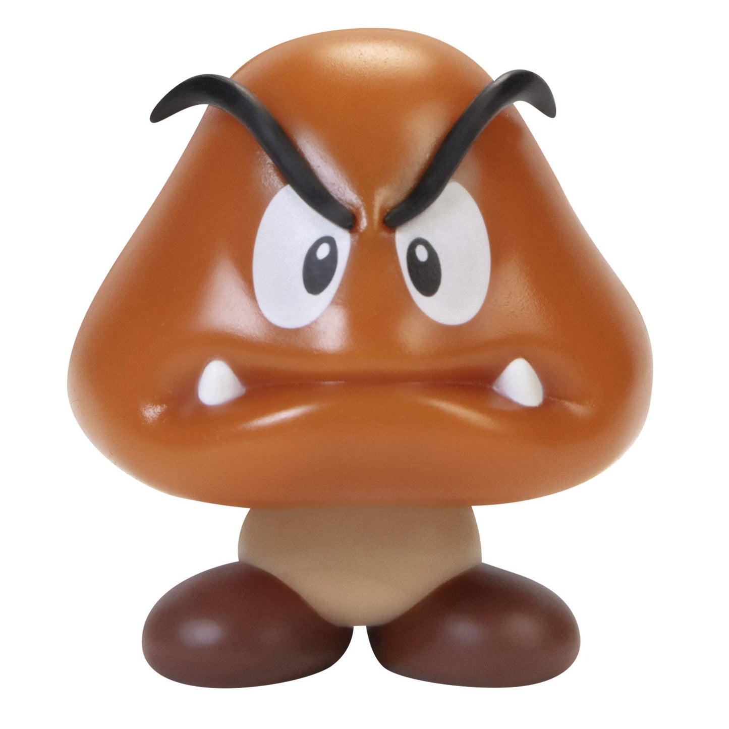 Super Mario Goomba Action Figure - 2.5 Inch Brown Collectible Toy, Model 405374, Plastic