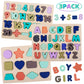 Wooden Puzzles For Toddlers, Lennystone Alphabet Number Shape Puzzles Toddler Preschool Education Learning Toys For Kids Age 3 4 5 Year Olds