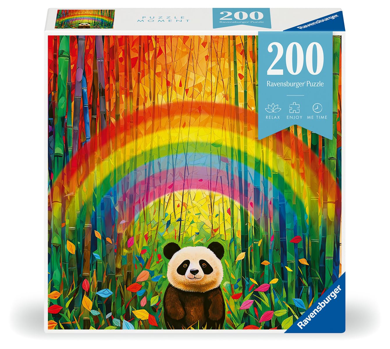 Ravensburger Bamboo Panda 200 Piece Jigsaw Puzzle - Handcrafted Cardboard, Multicolor, Model 12001322, Perfect Fit for Adults