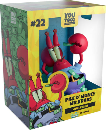 Youtooz Spongebob Squarepants Pile O'Money Mr. Krabs 4.1'', Pile O'Money Mr. Krabs Vinyl Figure, Collectible Mr. Krabs From Spon