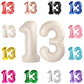 13 Balloon Number, Cream White Number 13Th 31Th Birthday Balloons 40 Inch, 13 Or 31 Years Old Cream White Birthday Decorations F