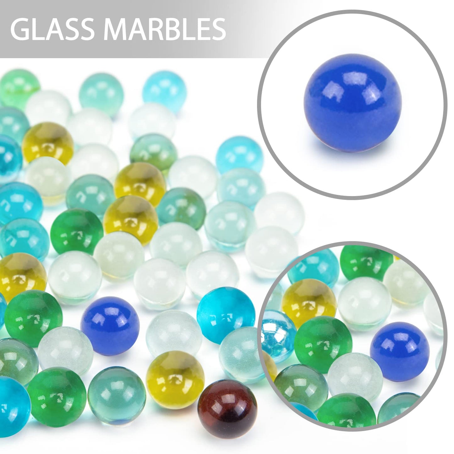 Poplay 200Pcs Marbles Bulk, For Marbles Run Games