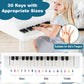 HONEY JOY Classical Kids Piano, 30-Key Mini Grand Piano with Music Stand and Bench, Wooden Musical Instrument Toy w/Lid & Music