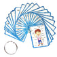 Santsun Set Of Body Parts Kid Flashcards - Educational Learning Picture & Word Card Flashcards Body Parts-The Flash Hole-Punched