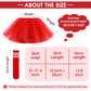 5 Layered Tutu Skirt For Kids Tulle Tutu Skirt With Tube Socks Princess Runners Costumes Cosplay For Girls Kids (Red)