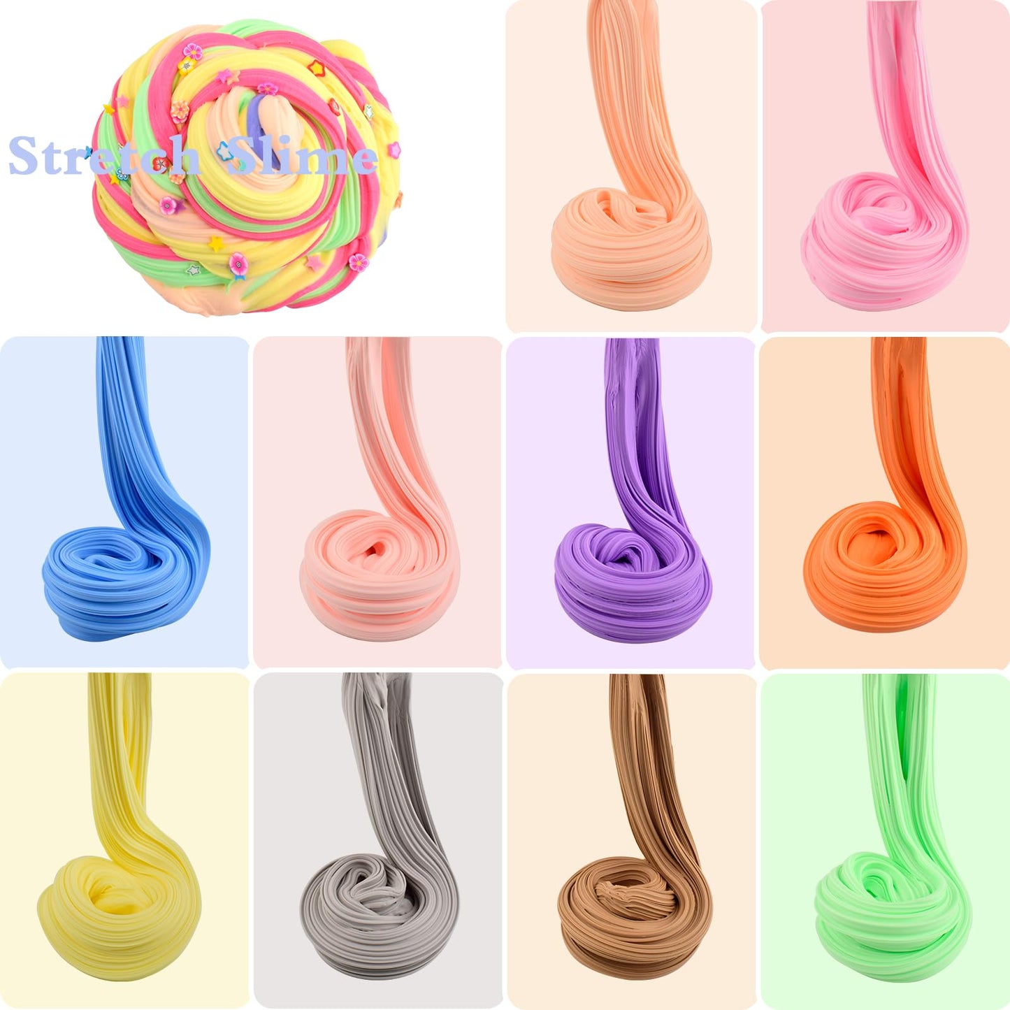66 Pack Mini Butter Slime Kit, Super Soft And Non-Sticky, Scented Diy Slime With Cute Charms, Bulk Slime For Kids, Party Favors,