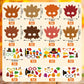 Shyyween 48 Sets Thanksgiving Turkey Mask Crafts Kits Bulk DIY Paper Craft Art Make Your Own Turkey Mask Fall Craft Kits for Tha