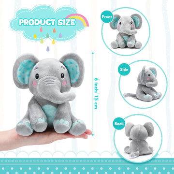 Libima 4 Pcs Small Elephant Stuffed Animals Bulk 6 Inch Cute Elephant Plush Sets Soft Cuddly Stuffed Elephants For Boys Girls Ba