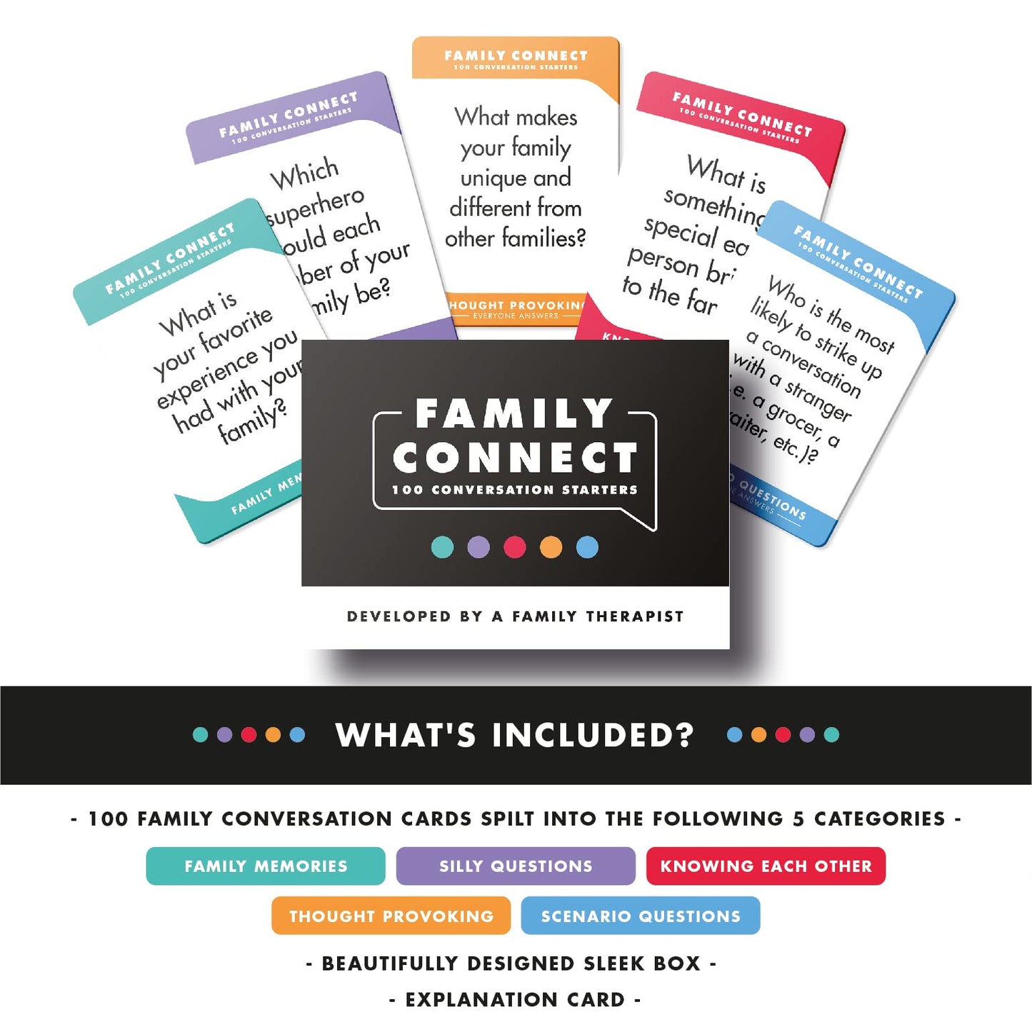 100 Conversation Cards For Kids - Engaging Questions & Conversation Starters - Family Card Games To Strengthen Parent-Child Rela