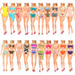 Barwa 5 Sets Swimwear Swimsuit Beach Bikini Bathing Clothes With Shoes For 11.5 Inch Doll…