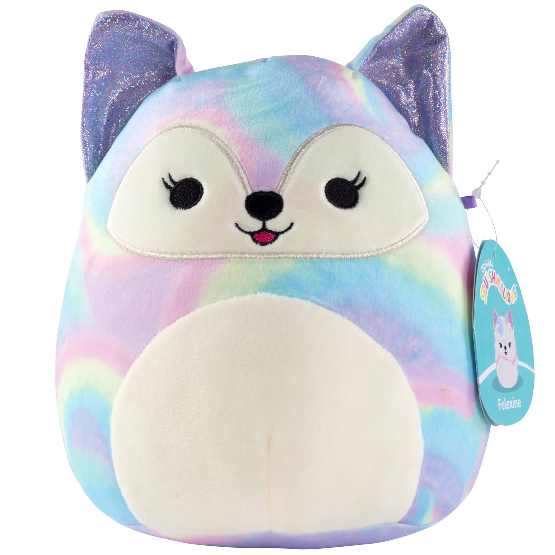 Squishmallows 8-Inch Felexine The Rainbow Fox - Official Jazwares Plush - Collectible Soft & Squishy Fox Stuffed Animal Toy - Add To Your Squad - Gift For Kids, Girls & Boys
