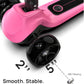 Elecosmos Kids Electric Scooter For Age 4-9, Light Up 3 Wheeled Scooter With Big Led Wheels, Flashing Deck, 3 Adjustable Heights