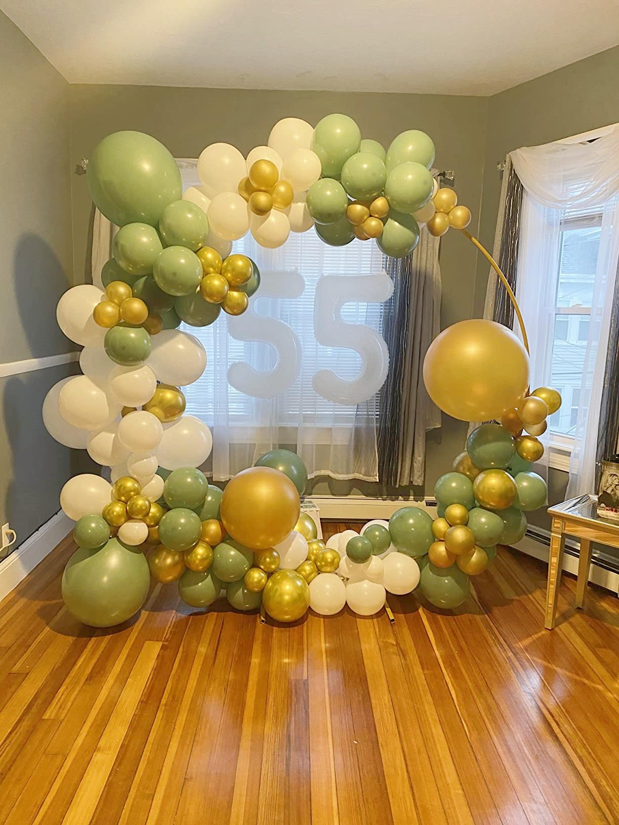 Number 5 Balloon White 40 Inch, 5 Year Old Girl Boy Birthday Gift, 5 15 25 35 45 50Th 55 Birthday Anniversary 2025 Party Decorat