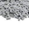 Feleph 100pcs Light Grey Building Blocks Set - Compatible with Major Brick Brands, Plastic Toy Accessories