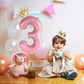 3 Number Balloon Blue 40 Inch Big Foil Crown Helium 3Rd Balloons For 3 Year Old Boy Girl Birthday Party Decorations Wedding Anni