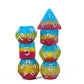 HDdais 7PCS Pansexual-Pride Polyhedral Dice Set, Matte Resin D&D Dice for RPG Table Games