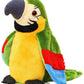 9'' Cute Talking Parrot Repeats What You Say Electronic Interactive Plush Toy Stuffed Animal Record Parrot Waving Wings Funny Bird Toys For Children Girls Boys Best Xmas Gift (Green Parrot)