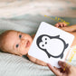 Zazzykid Baby Visual Stimulation Flash Cards: 50 Pages Black And White High Contrast Baby Cards 0-3 Months Newborn Sensory And Brain Development Toys