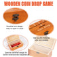 Extguds Wooden Penny Game,Coin Drop Game,Penny Coin Game Contains 50 Coins,Wooden Game Box And 1 Dice,A Fun Board Game To Intera