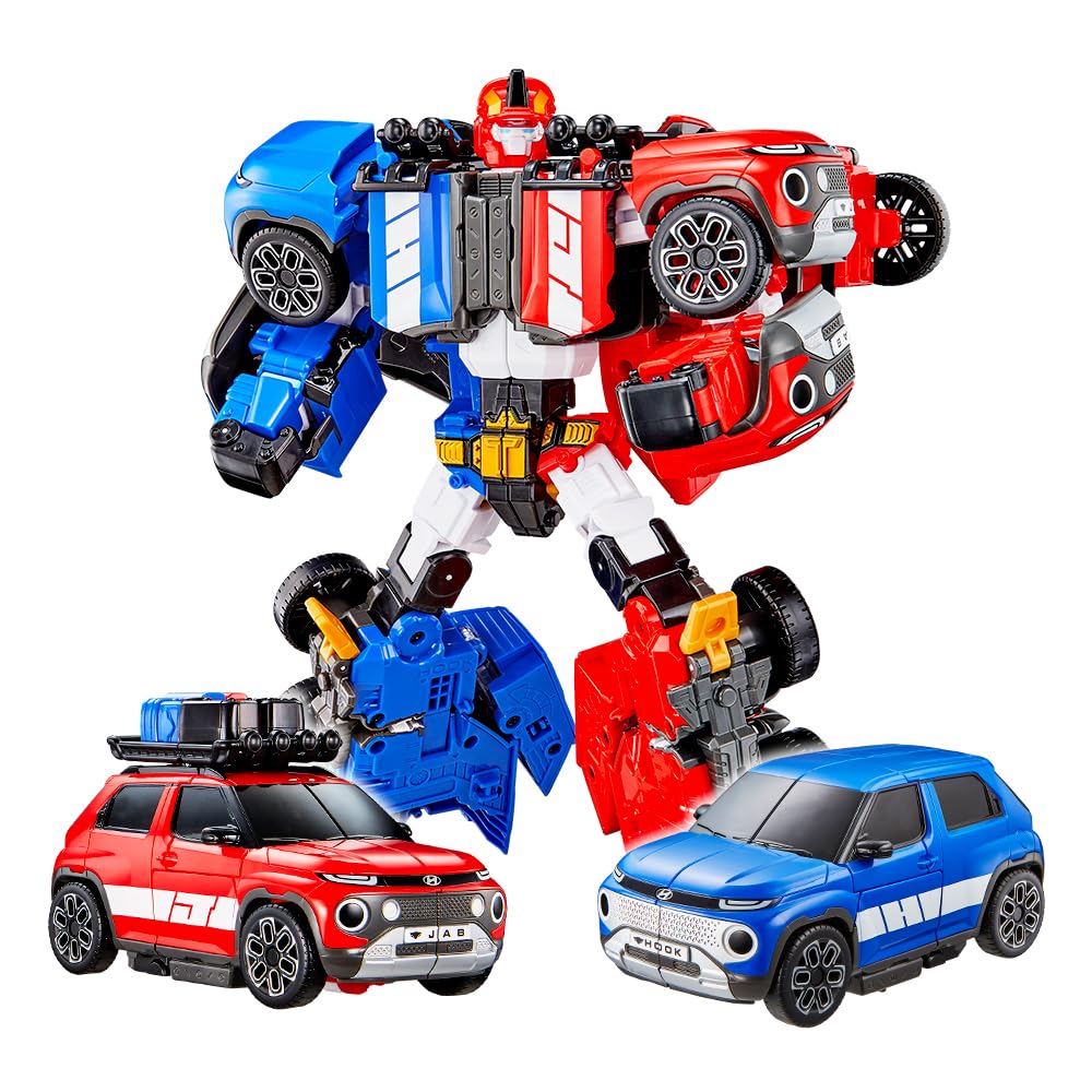 New TOBOT, TOBOT Twins, Youngtoys Transforming Collectible Vehicle to Robot, Heroes Animation Character Toys for Kids 4 and up T
