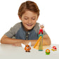 Nintendo Super Mario Lava Castle Diorama Play Set - Fire Mario, Spiny & Para Goomba - 2.5" Plastic Figure with Spinning Fireballs