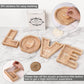 Weallbuy Piggy Bank For Kids Personalized A-Z Letter Piggy Bank Wooden Transparent Letter Money Box Decoration Creative Money Ja