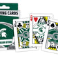Masterpieces Family Games - Ncaa Michigan State Spartans Playing Cards - Officially Licensed Playing Card Deck For Adults, Kids,