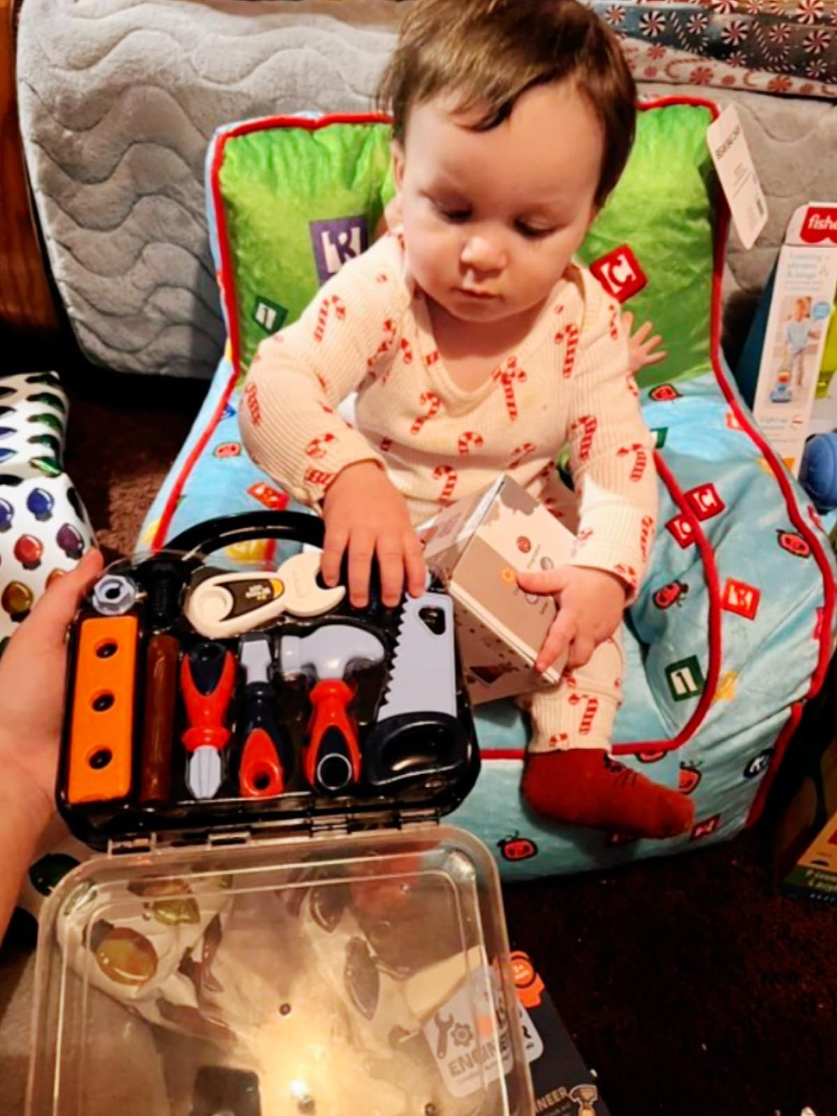 Kiszo Toddler Tool Set - 11 pc Kids Tool Set with Box, Pretend Play Toys for Kids Ages 3-6, Perfect for Christmas & Birthday Gif