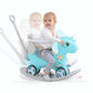 Legendstone Rocking Horse for Toddlers, 4-in-1 Ride-On Toy, Large, Blue, HDPE Plastic