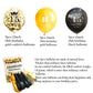 Jonhamwelbor 15Th Birthday Balloons 12 Inch 15Pcs 15 Year Old Black Gold Balloons Latex Confetti Balloons For Fifteen Happy Birt