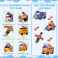 Smzhbf Flip Racers Transformable Cars 4 Pcs Cars For Kids Ages 3-5 Funny Toy Vehicle For Toddlers Pull Back Trucks Cute Christma