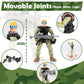 Army Men Action Figures Playset - 70+ Pcs Realistic Army Toys - Military Soldiers Action Figures Playset With Helicopter, Fighte