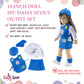 Emily Rose 18-inch Doll Daisy Girl Scout Uniform - 5-Piece Set, Blue, Officially Licensed, Model INS2086