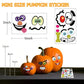 Kockuu 36 Pack Halloween Pumpkin Decorating Stickers, 18 Sheets Mini Vinyl Face Stickers for Kids Party Favors, 36 Colorful Designs