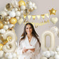 30Th Birthday Decorations Sand White Gold,30Th Birthday Balloon Arch Garland Kit With Happy 30Th Birthday Number 30 Foil Balloon