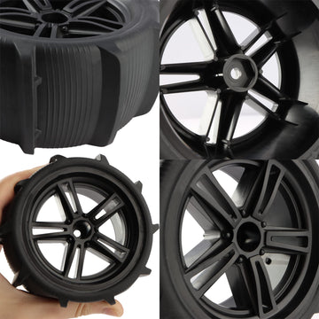GDOOL 1:10 1:12 Paddles Buggy Tires Hex 12mm Wheels for Snow Sand 1:10 1:12 9125 9155 9156 124009 X-07 F-10 YC400 2995RC Car(4 P