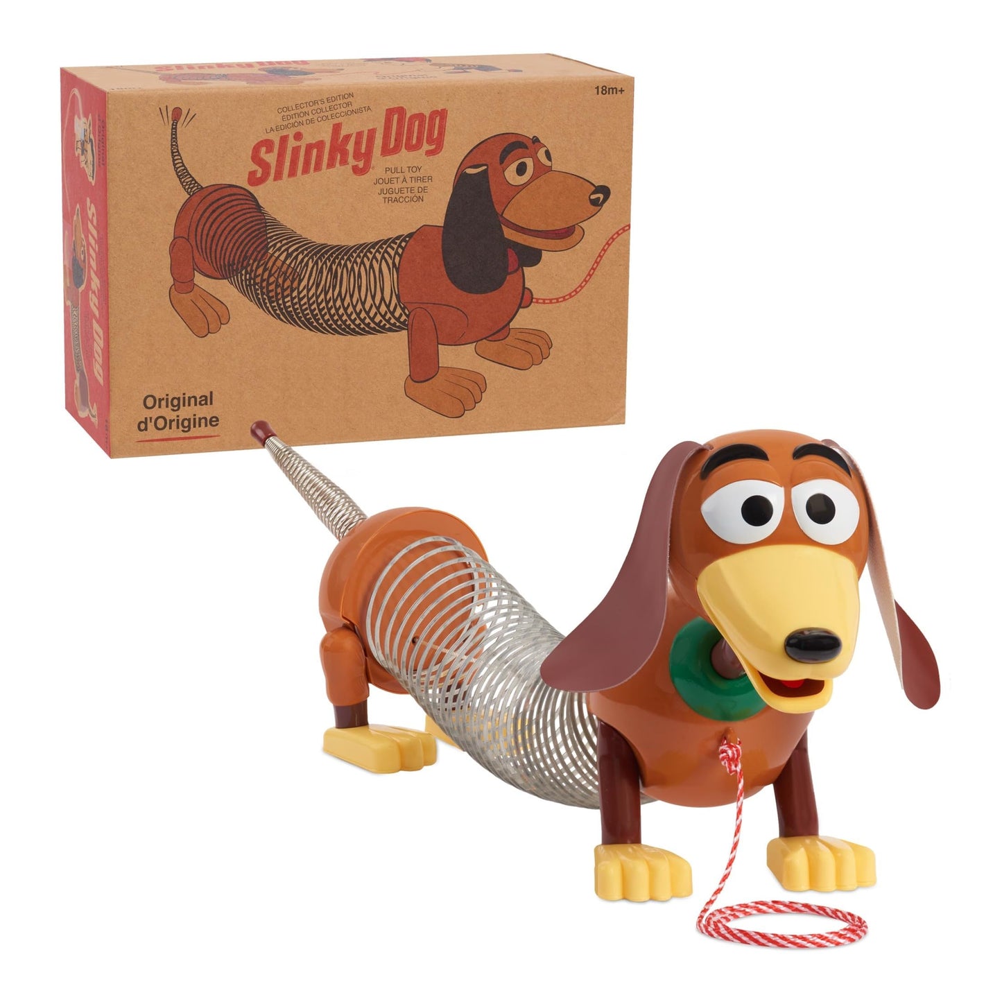 Just Play Retro Slinky Dog - Original Walking Spring Toy, 14" Long, Multicolor, Small, Vintage Spring Toy for Kids 18 Months+