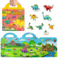 Reusable Sticker Book, Dinosaur Stickers Educational Learning Toys Travel Stickers Activity Books For Toddler Girls Boys Age 3+ Birthday Gifts
