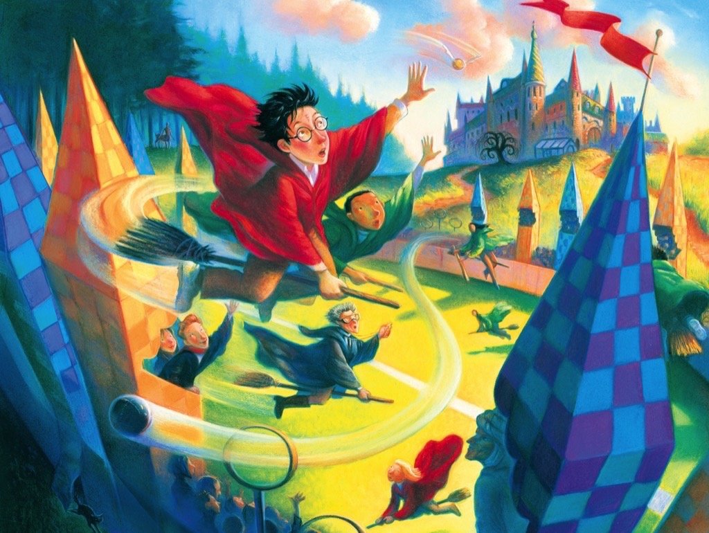 New York Puzzle Company - Harry Potter Quidditch - 1000 Piece Jigsaw Puzzle For Family Game Nights By Mary Grandpré
