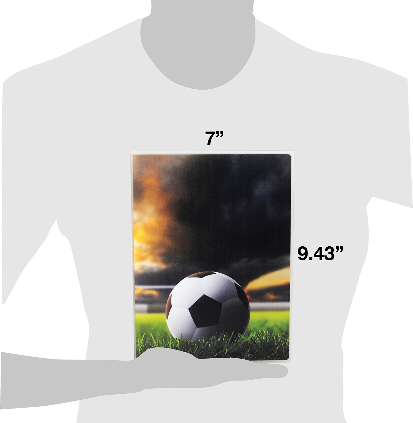 Unikeep Trading Card Binder With Soccer Theme - Card Collection Case With 100 Top Loading Pockets - For Baseball Cards, Soccer Cards, Tcg, Mtg, Pokemon, Or Yugioh