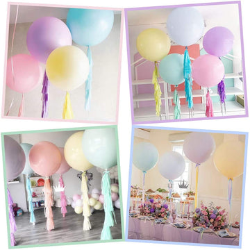 30Pcs Pastel Balloons 18 Inch Large Pastel Balloons Big Round Pastel Jumbo Latex Balloons For Easter Birthday Wedding Baby Shower Decorations