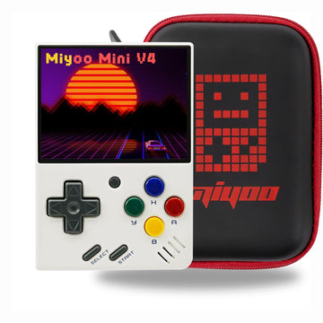 Miyoo Mini V4 Handheld Game Console 2.8-Inch 750*560 Ips Screen 2000Mah Miyoo-Mini V4 With Portable Case White