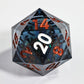 Mini Planet 50mm Chonk D20 Resin Liquid Core D&D Role Playing Games and Tabletop Games DND Polyhedral Dice Dark