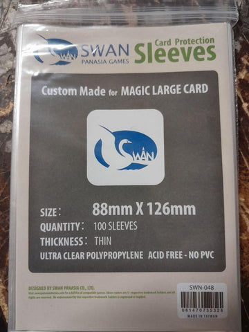 Swan Card Sleeves (88X126Mm) - 100 Pack, Thin Sleeves - Cutthroat Caverns
